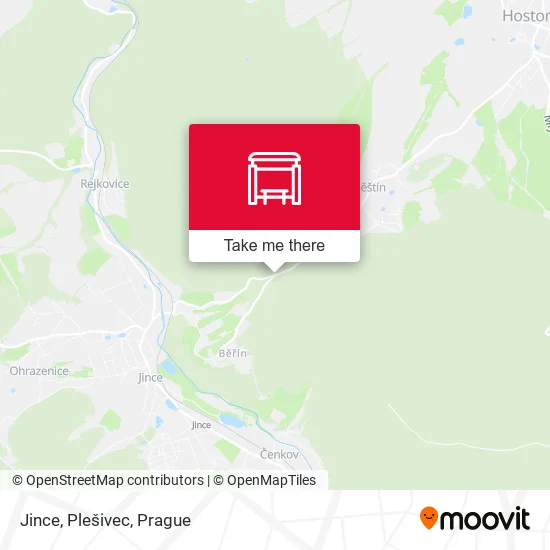 Карта Jince, Plešivec