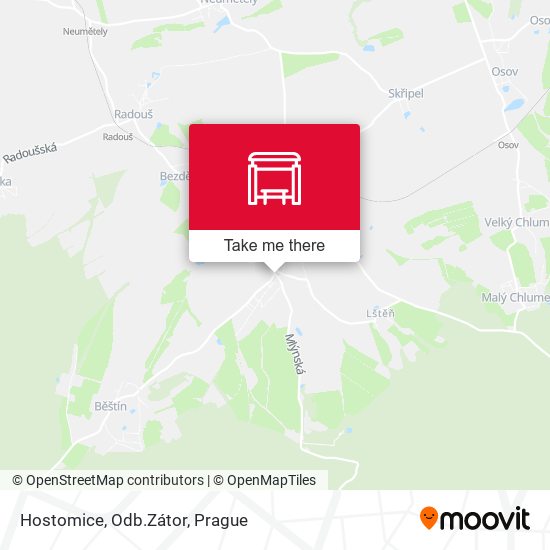 Карта Hostomice, Odb.Zátor
