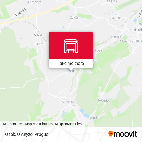 Карта Osek, U Anýže