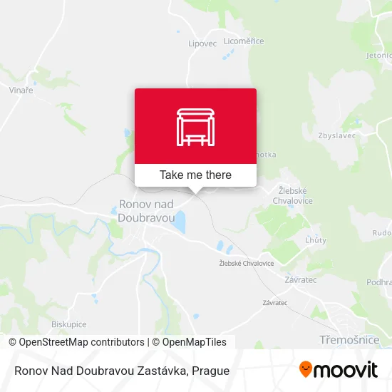 Карта Ronov Nad Doubravou Zastávka