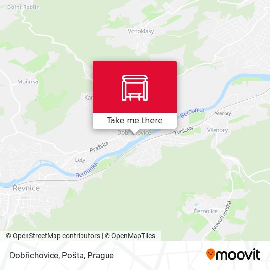 Dobřichovice, Pošta map