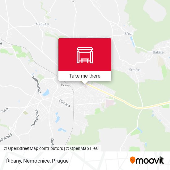 Říčany, Nemocnice map