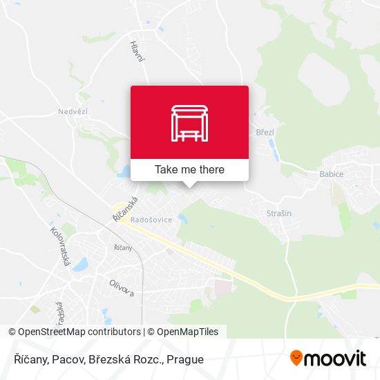 Říčany, Pacov, Březská Rozc. map