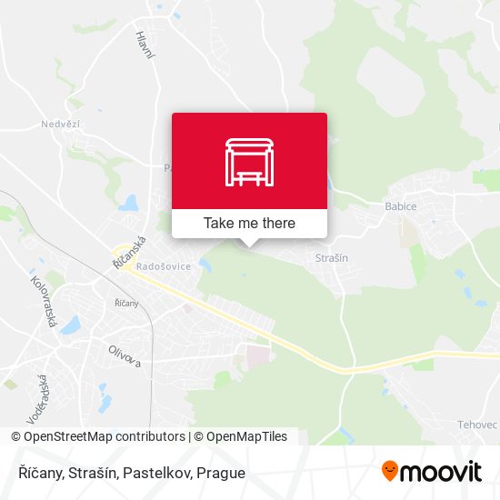 Říčany, Strašín, Pastelkov map