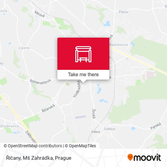 Říčany, Mš Zahrádka map
