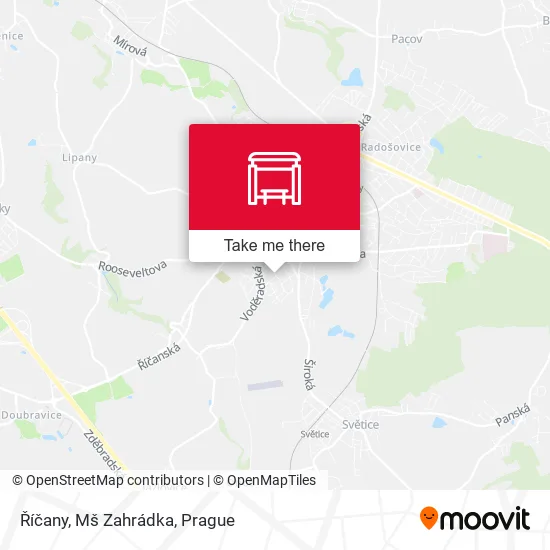 Карта Říčany, Mš Zahrádka