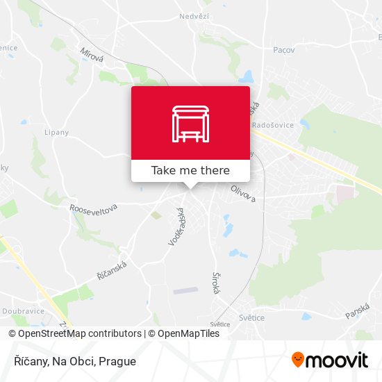 Říčany, Na Obci map