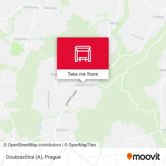 Doubravčice (A) map