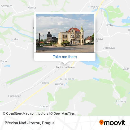 Карта Březina Nad Jizerou