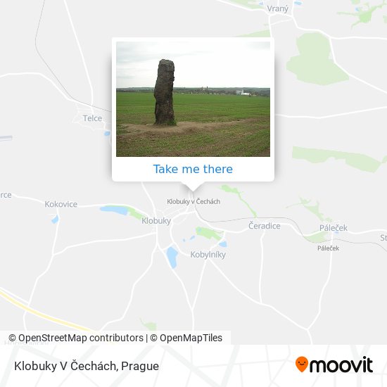 Klobuky V Čechách map