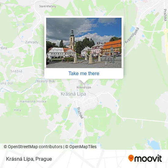 Карта Krásná Lípa