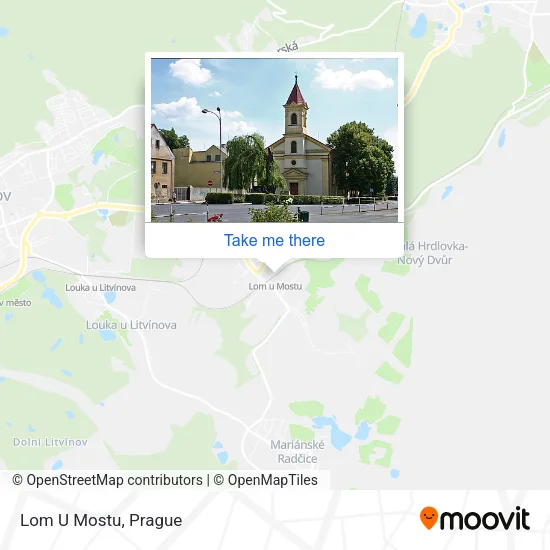 Lom U Mostu map