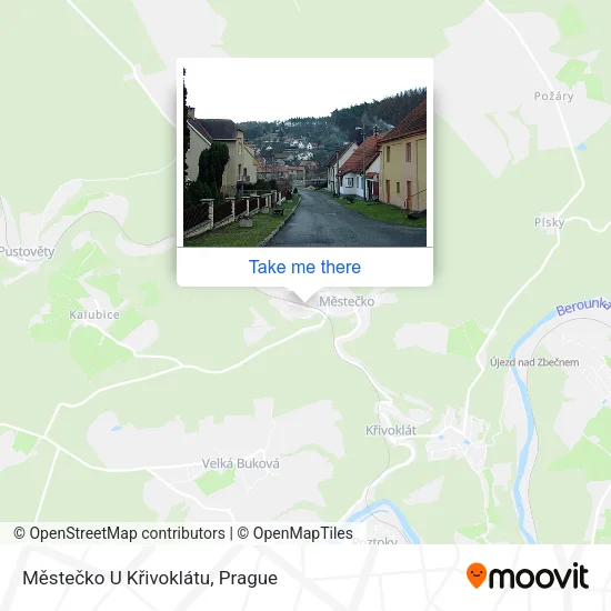 Карта Městečko U Křivoklátu