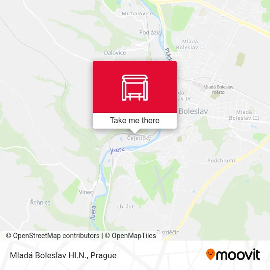 Карта Mladá Boleslav Hl.N.