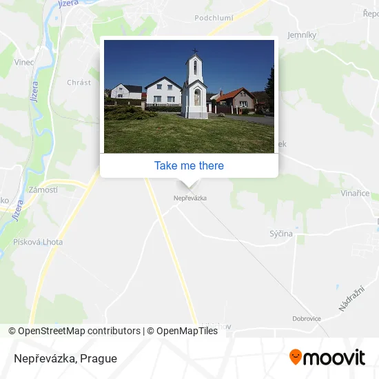 Карта Nepřevázka