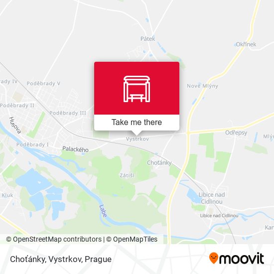 Карта Choťánky, Vystrkov