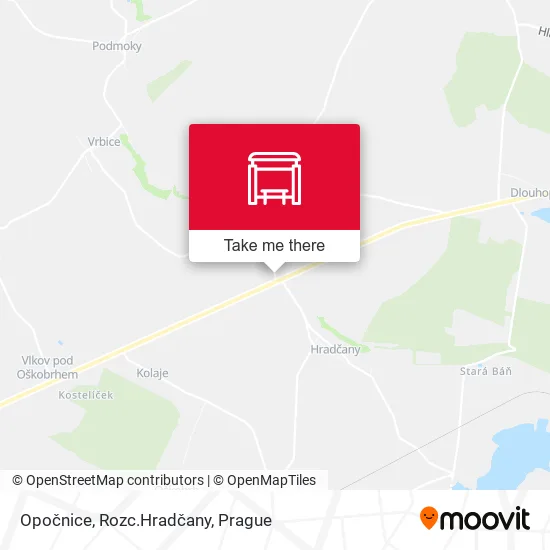 Карта Opočnice, Rozc.Hradčany