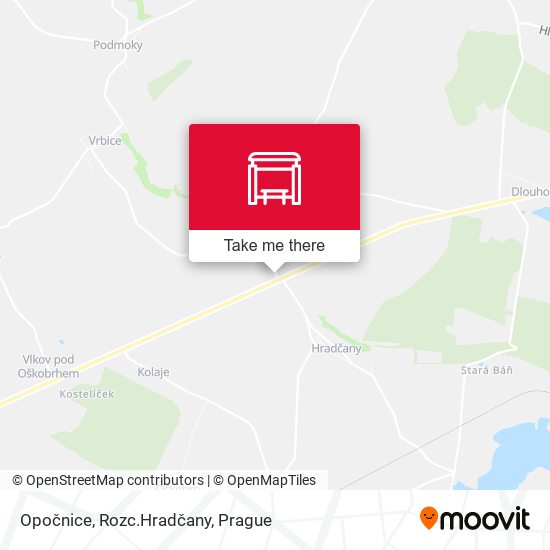 Opočnice, Rozc.Hradčany map
