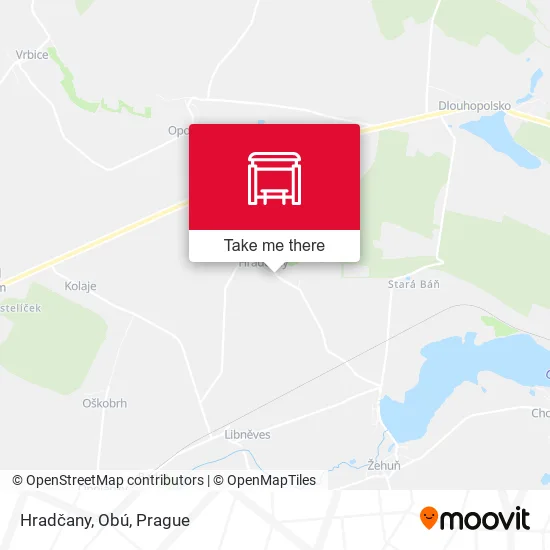 Карта Hradčany, Obú