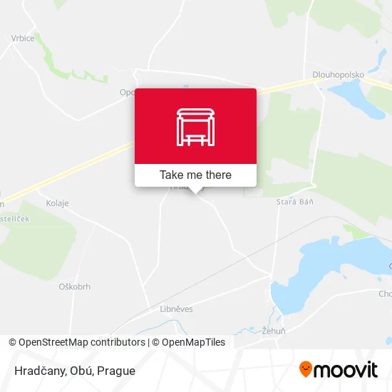 Карта Hradčany, Obú
