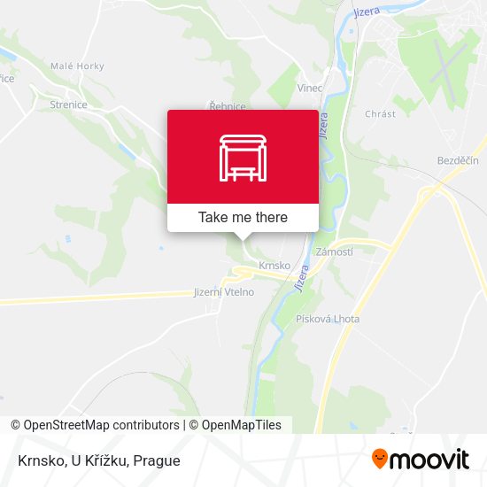 Krnsko, U Křížku map