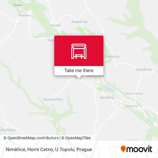 Niměřice, Horní Cetno, U Topolu map