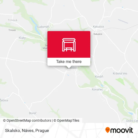 Карта Skalsko, Náves