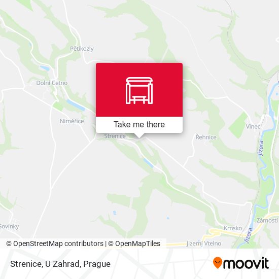 Карта Strenice, U Zahrad