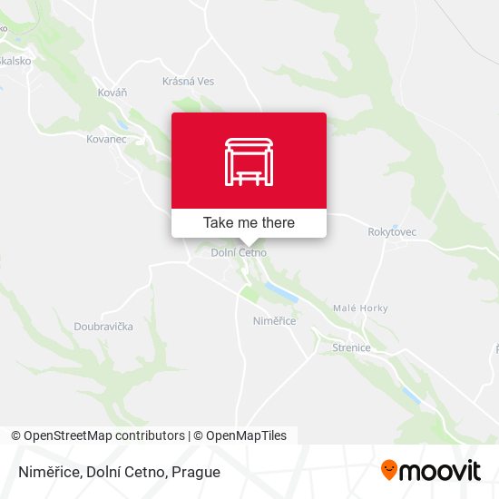 Niměřice, Dolní Cetno map
