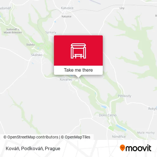 Карта Kováň, Podkováň