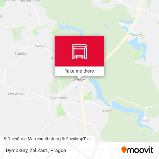 Карта Dymokury, Žel.Zast.