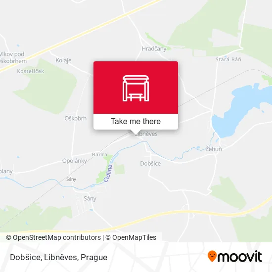 Карта Dobšice, Libněves