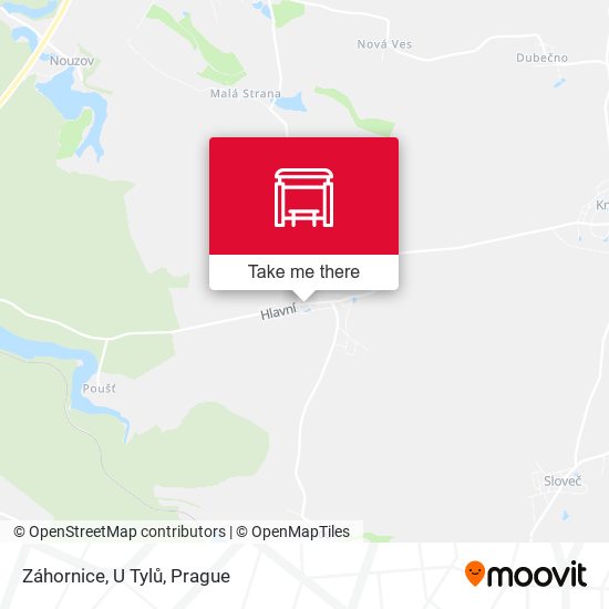 Záhornice, U Tylů map
