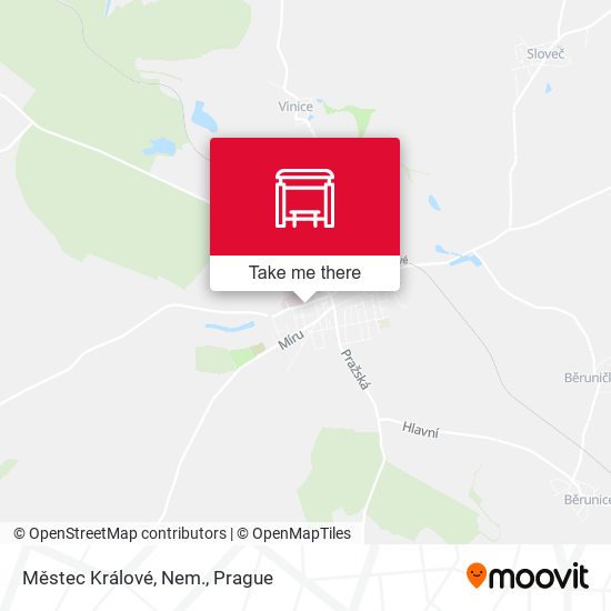 Карта Městec Králové, Nem.
