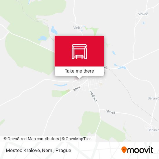 Карта Městec Králové, Nem.
