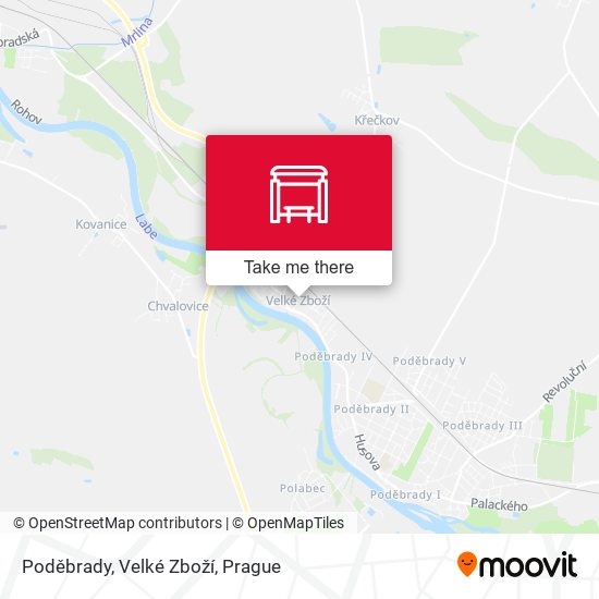Poděbrady, Velké Zboží map