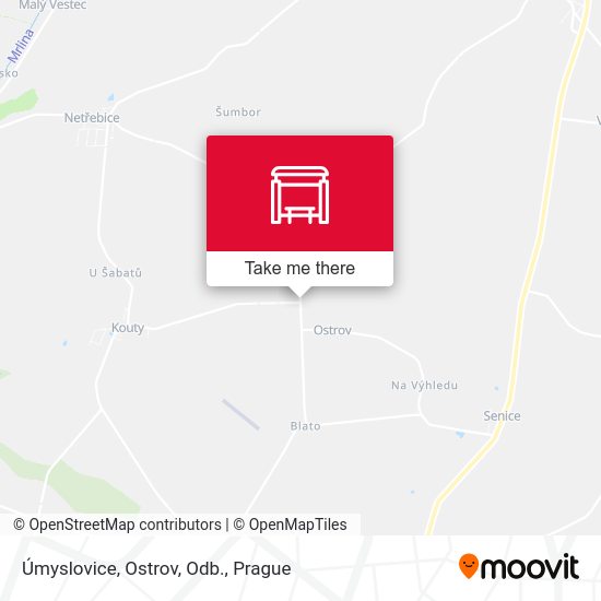 Úmyslovice, Ostrov, Odb. map