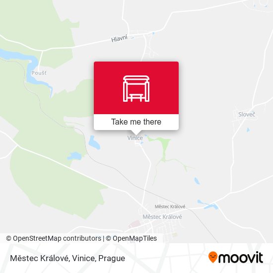 Městec Králové, Vinice map