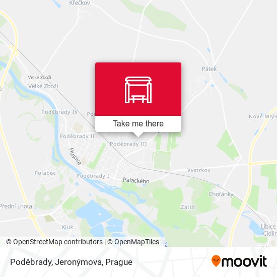 Poděbrady, Jeronýmova map