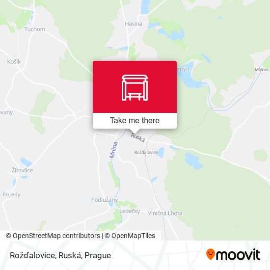 Rožďalovice, Ruská map