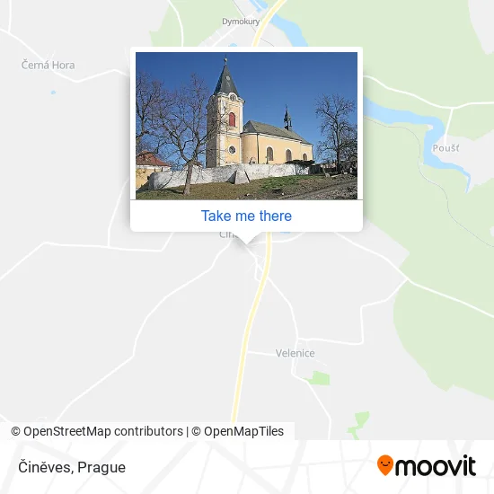 Карта Činěves