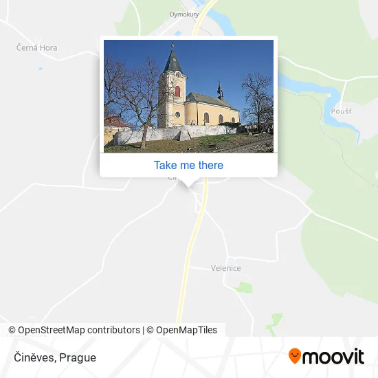 Карта Činěves