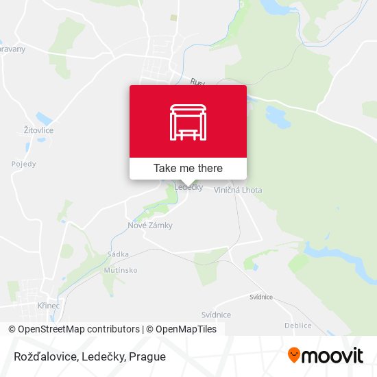 Rožďalovice, Ledečky map