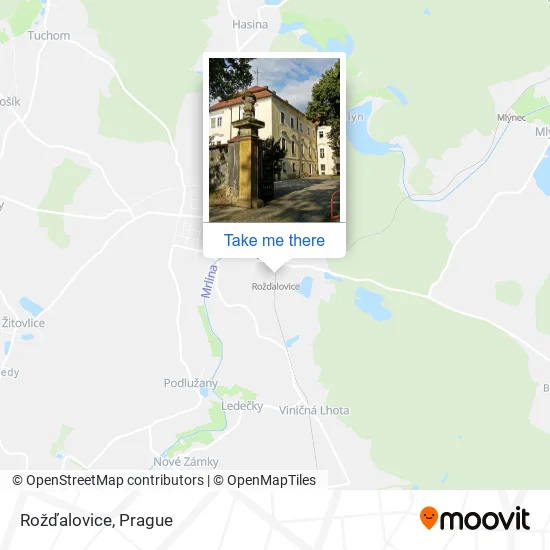 Карта Rožďalovice