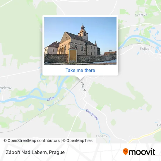 Карта Záboří Nad Labem