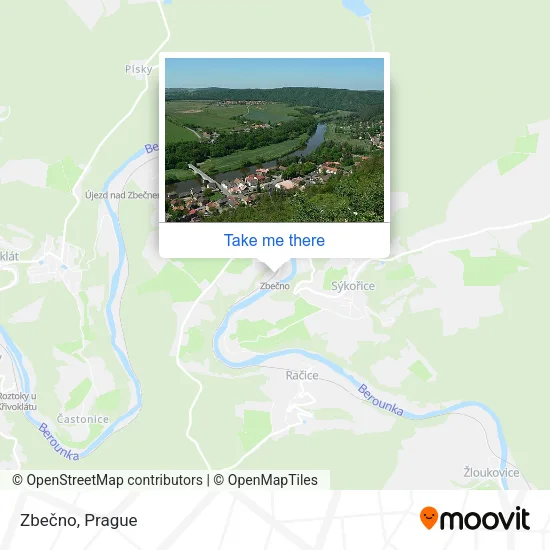 Карта Zbečno