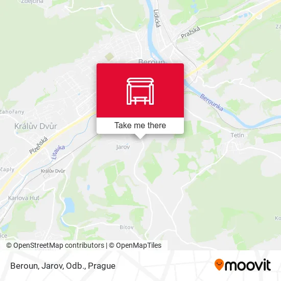Карта Beroun, Jarov, Odb.