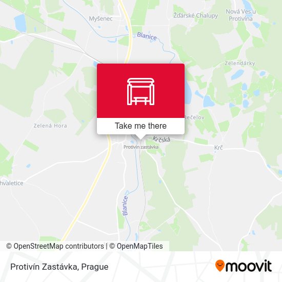 Карта Protivín Zastávka