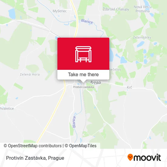 Карта Protivín Zastávka
