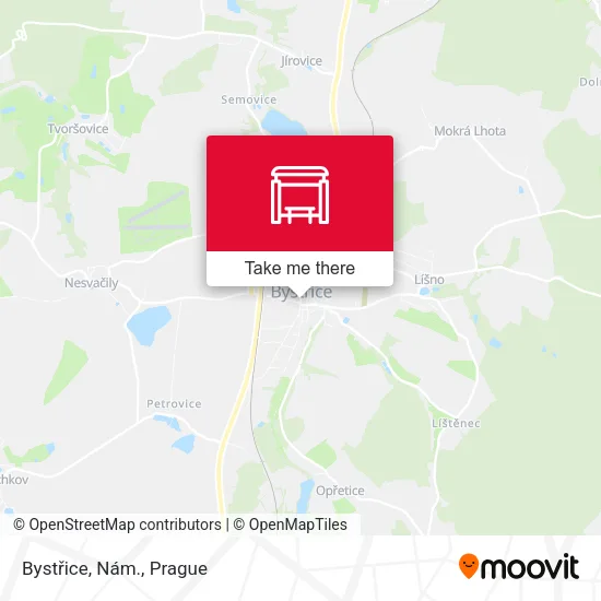 Карта Bystřice, Nám.